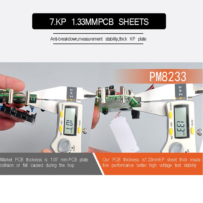 PM8233D multimetr cyfrowy handheld wysokiej precyzyjny liczenia zakres automatyczny woltomierz Lampa błyskowa podświetlenie duży ekran