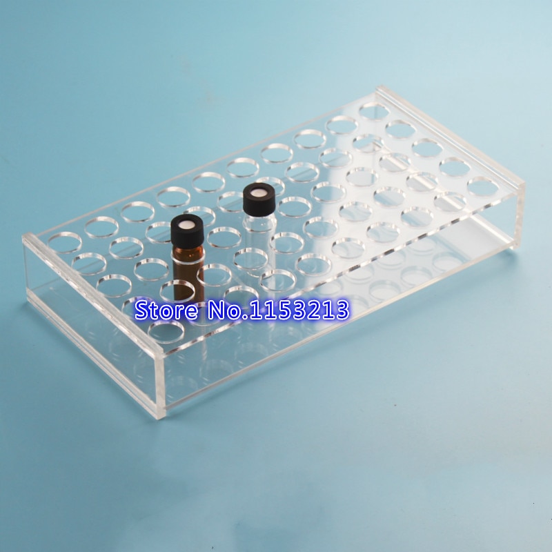 5 ml Plexiglas Chromatografie flacon stand voor plaats 50 flesjes analytische fles, houder voor monster fles Diafragma 19mm