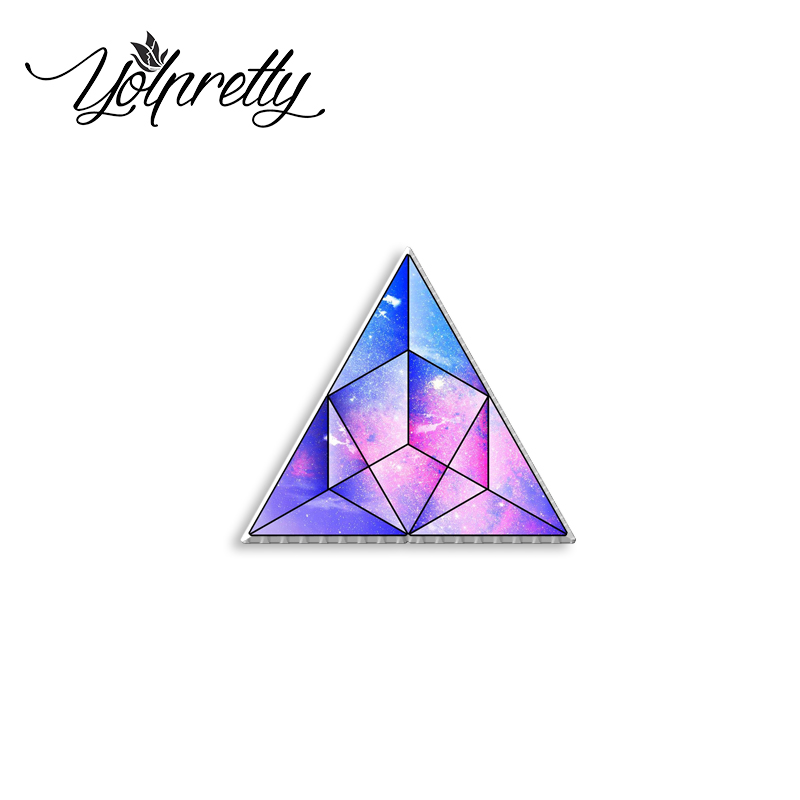 Pin de insignia de epoxi acrílico, Pin de solapa, Graffitis, animales de colores, geometría, Galaxia, , novedad de 2023: COLOR ORO ROSADO