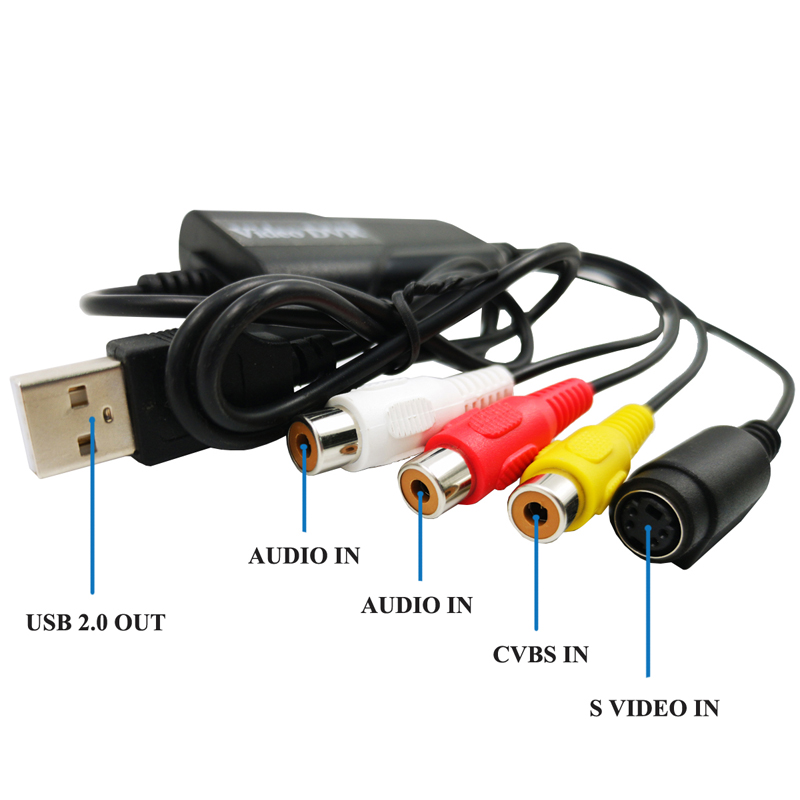 Wiistar Driver Free USB 2.0 Video Capture Card Capture for Windows 10/8/7/XP Capture Video Convert VHS