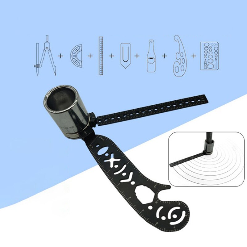 MultiFunction ,Versatile Drawing Tool,Curved Ruler Mini Compass
