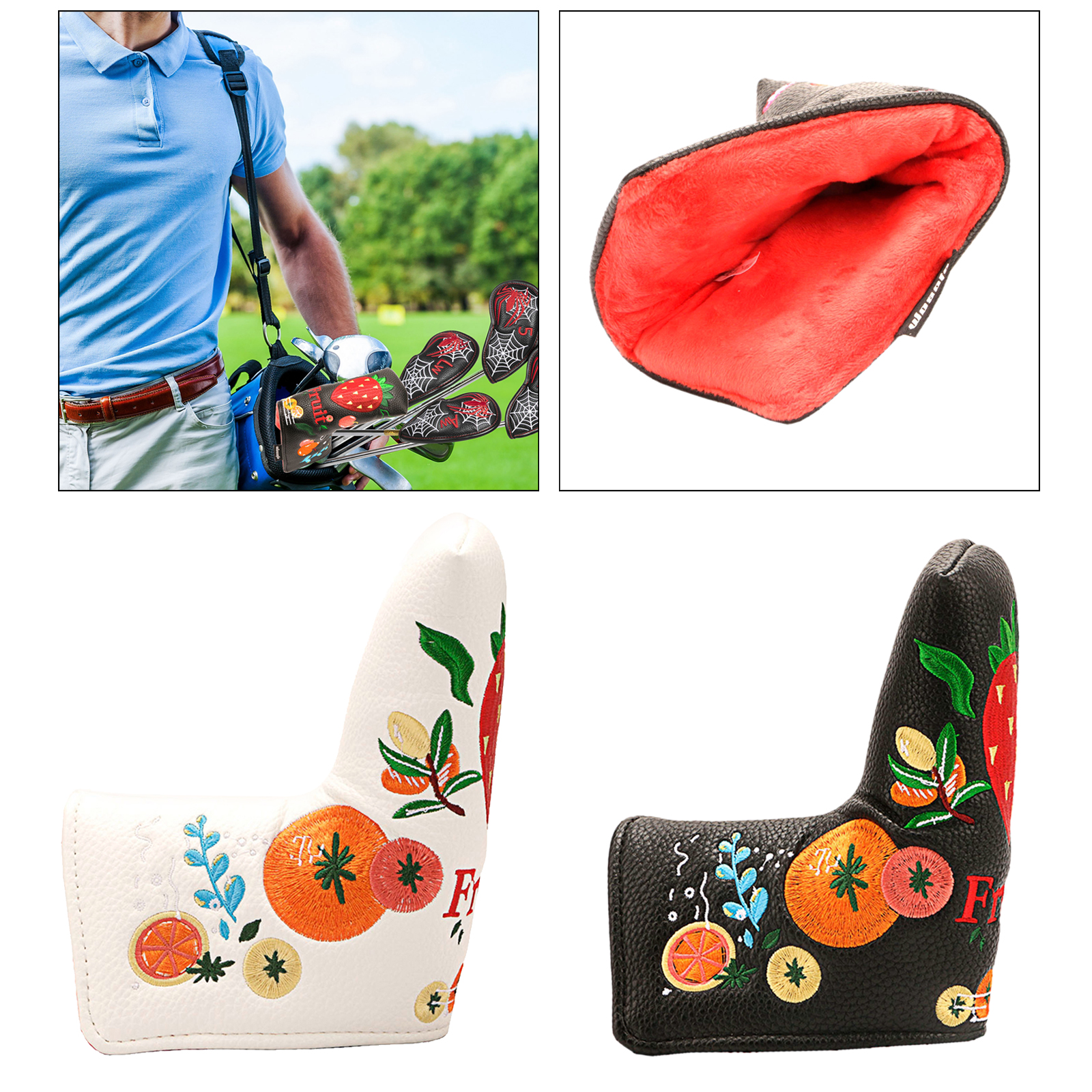 Funny Golf Blade Putter Headcover Magnetic Closure Club Protector Head Cover