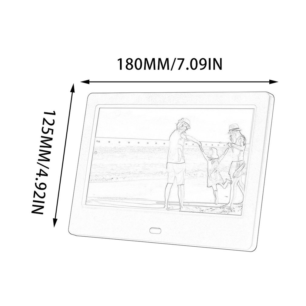 Quente 7 polegada tela lcd hd led backlight eletrônico álbum de fotos quadro de imagem digital filme música vídeo função completa tipo ue