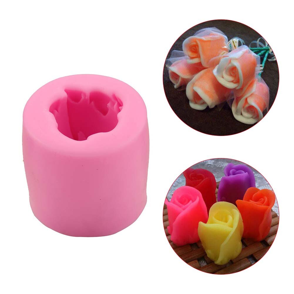 Rose Bloemen Zeep Mold Chocolate Cake Decorating Gereedschap Bakken Fondant Siliconen Mal Diy Handgemaakte Zeep Maken Kaars Hars Mallen: 01