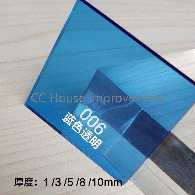 Kleur Plastic Plaat Kleur Transparant Acryl Plaat Customization: 100mmx100mmx3mm / 006