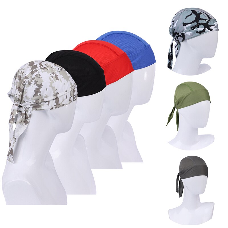 Men Women Quick Dry Pure Cycling Cap Head Scarf Running Riding Bandana Headscarf Hat Hood Headband