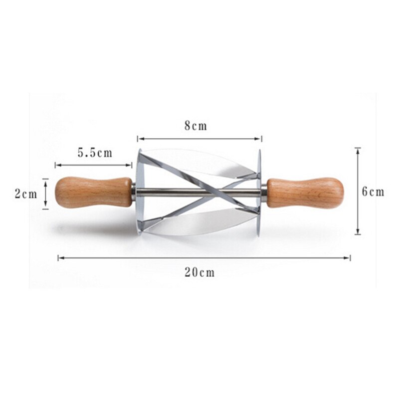 Rvs Rolling Cutter Keuken Bakken Maken Croissant Cake Decorating Gereedschap Croissant Brood Wiel Deeg Gebak Mes
