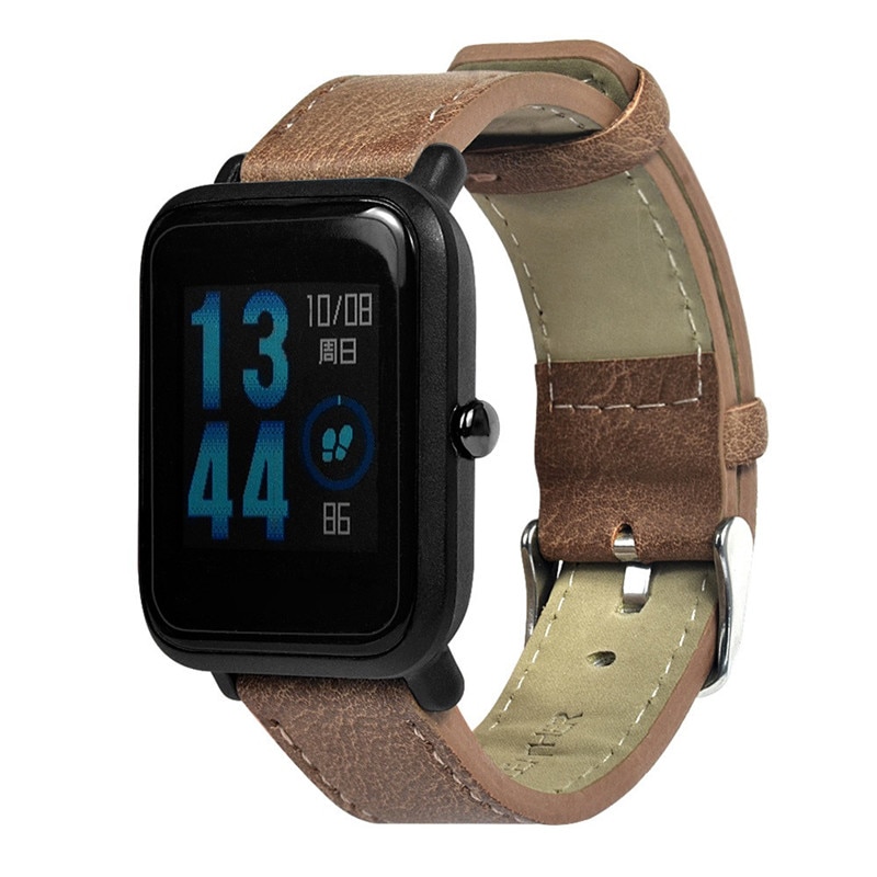 Hiperdeal Smart Accessoires Lederen Horlogebandje Retro Vervanging Armband Lederen Band Voor Xiaomi Huami Amazfit Bip Jeugd Horloge