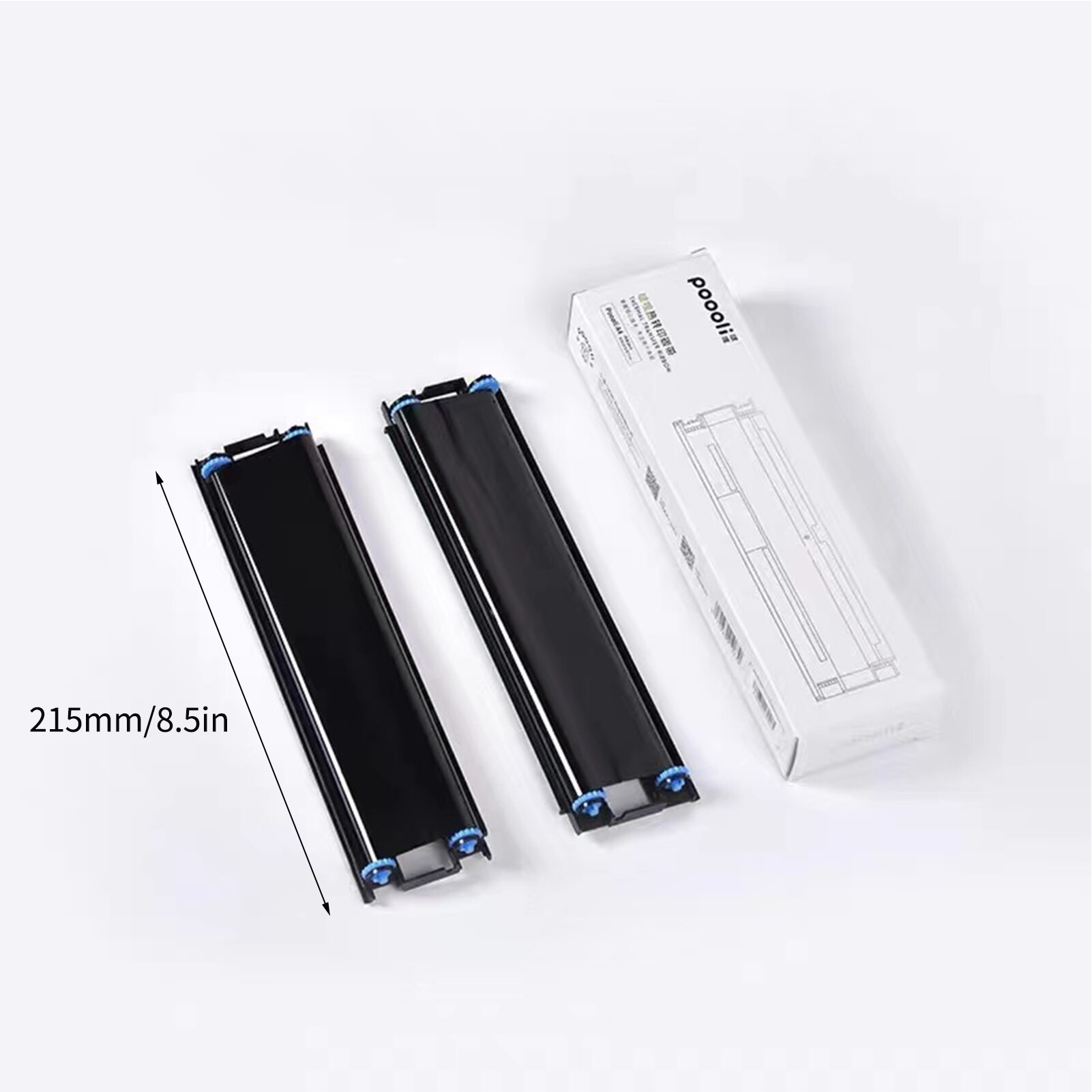 Poooli Thermal Transfer Ribbon Printer Consumables 2 Rolls/box Compatible with Poooli A4 Mobile Printer