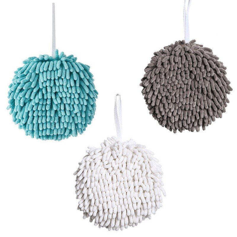 3Pcs Chenille Handdoeken Microfiber Handdoek Ballen Snel Droog Zacht Absorberend Doekje Doek Zachte Spons Badkamer Keuken Accessoires: Default Title