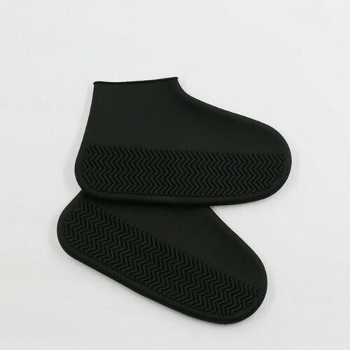 Step in Sock Reusable Shoe Cover One Step Hand Free Waterproof non-slip silicone shoe Cover Durable Portable Shoe Covers: Black / L 41 to 45 yards