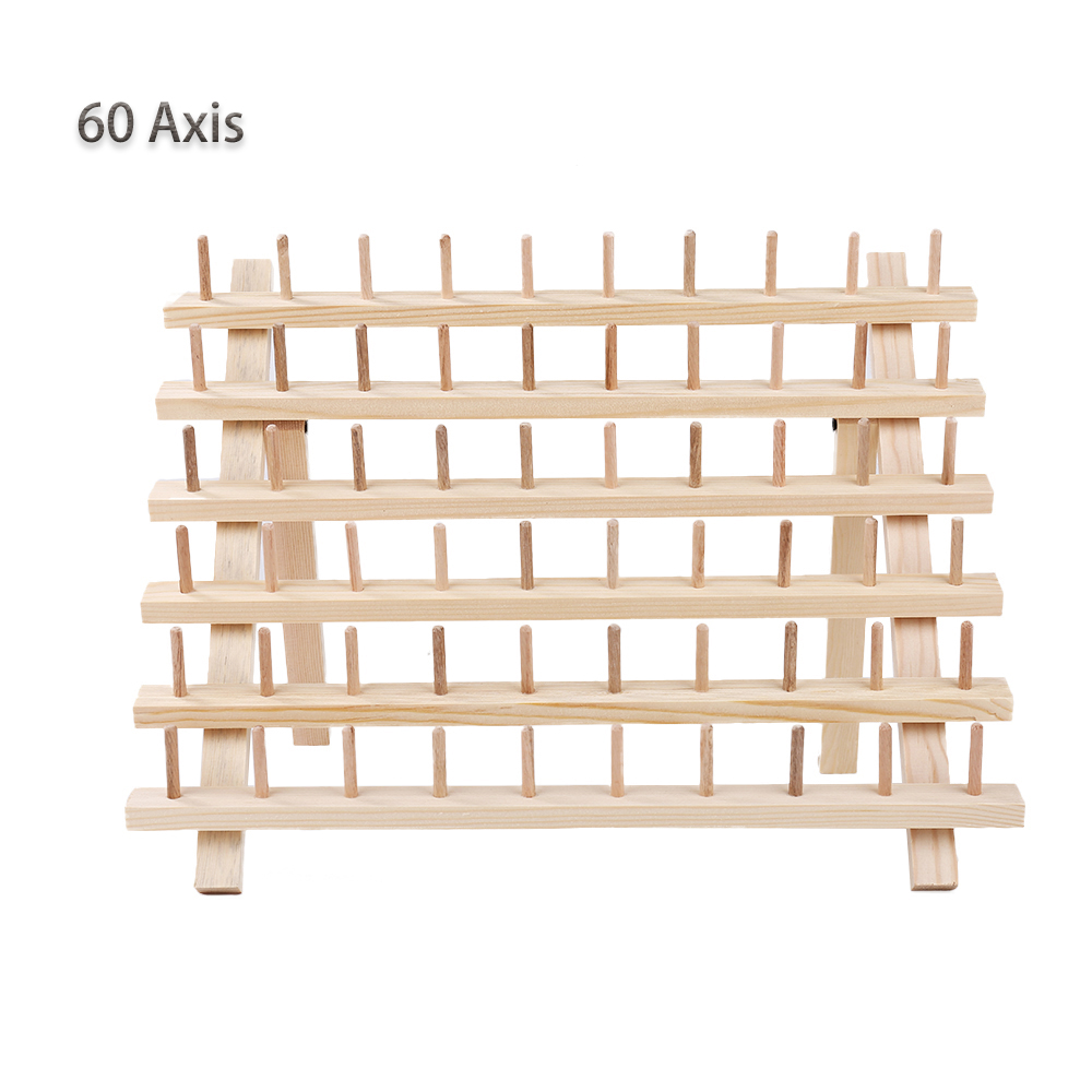 Boîte de rangement en bois pour bobines de fil à coudre, cadre pliable, ferme, organisateur, support de maison en bois, tricot, broderie, montage mural