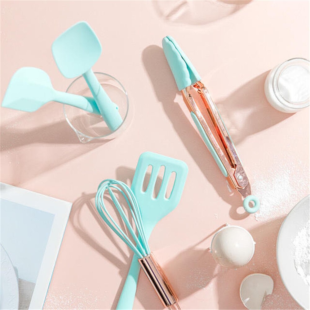 Kochen Silikon Spachtel Schneebesen Haushalt Hohe Temperatur Beständig Nicht-stick Pan Spachtel Backen Küche Gadgets 1PCS
