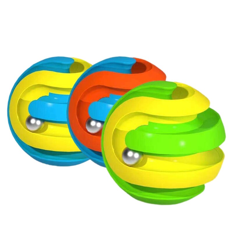 R9JD giocattolo con punta delle dita Fidget Spinner palla di perline colorate giocattoli in miniatura novità ragazzi ragazze regalo per feste giocattolo per ansia antistress