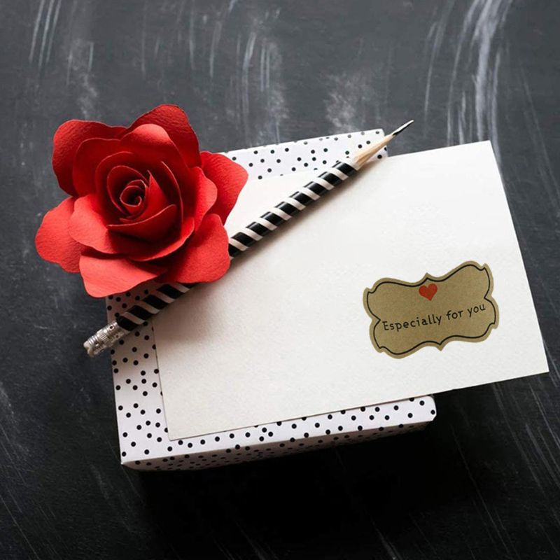 250pcs/roll Especially for You Stickers Kraft Seal Labels Handmade Scrapbooking Packaging Stationery Decoration