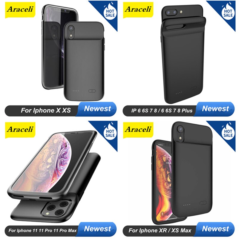 QuLing para IPhone SE 6 6S 7 7 6 6S Plus 7 8 Plus X XS X XR XS Max 11 Pro 11 Pro Max 12 Mini 12 cargador de batería Banco de la energía