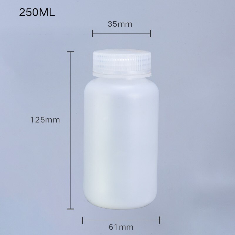 2PCS of 250ML Empty refillable bottles with Lid for Cosmetic Liquid Lotion food grade PP reagent Bottle Leakproof: Translucent