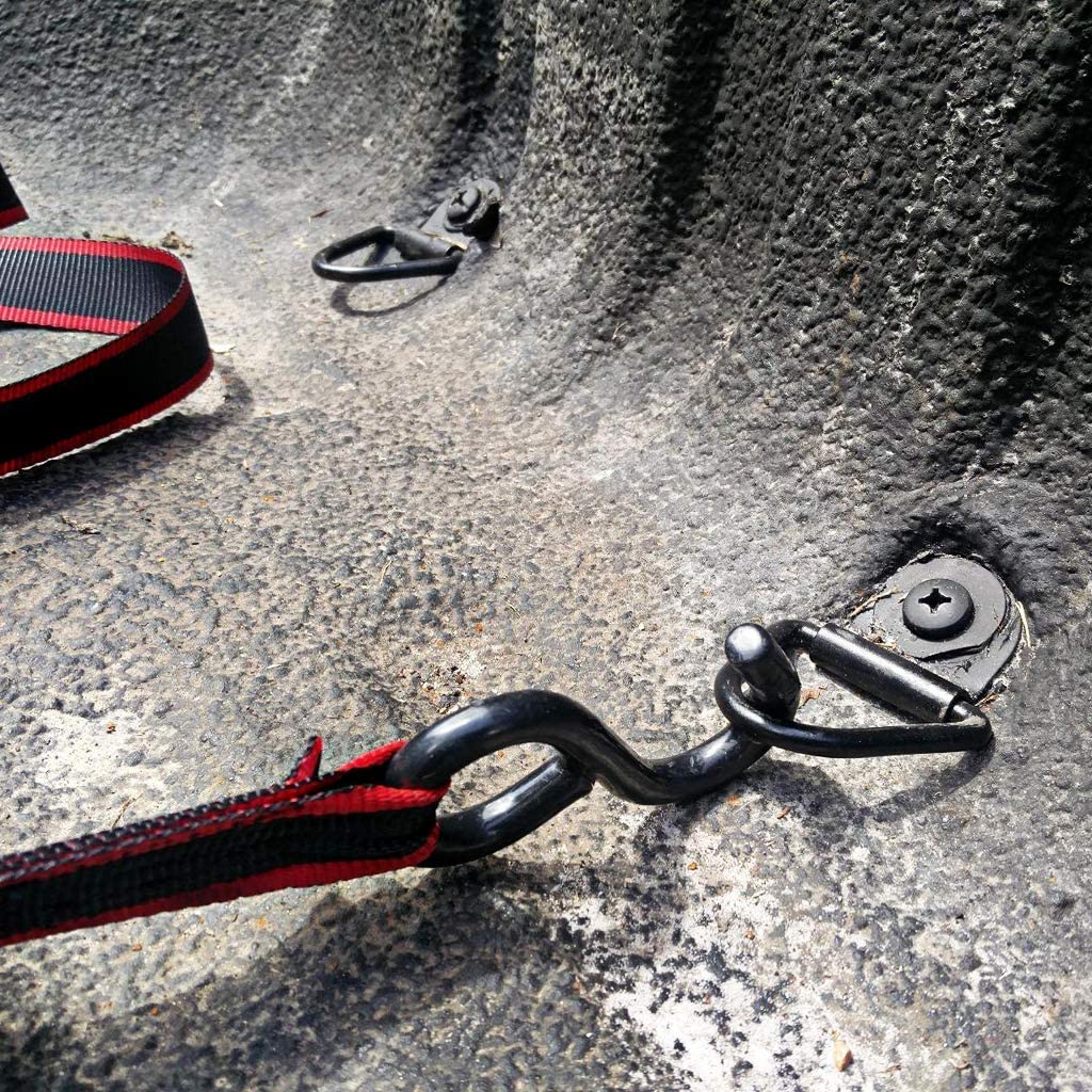 V-Ring Tie Down Anchors | 2" Diameter Steel Bolt-on D-Rings for Cargo on Trucks, Pickups, Trailers | Flush Mount TieDown Anchor