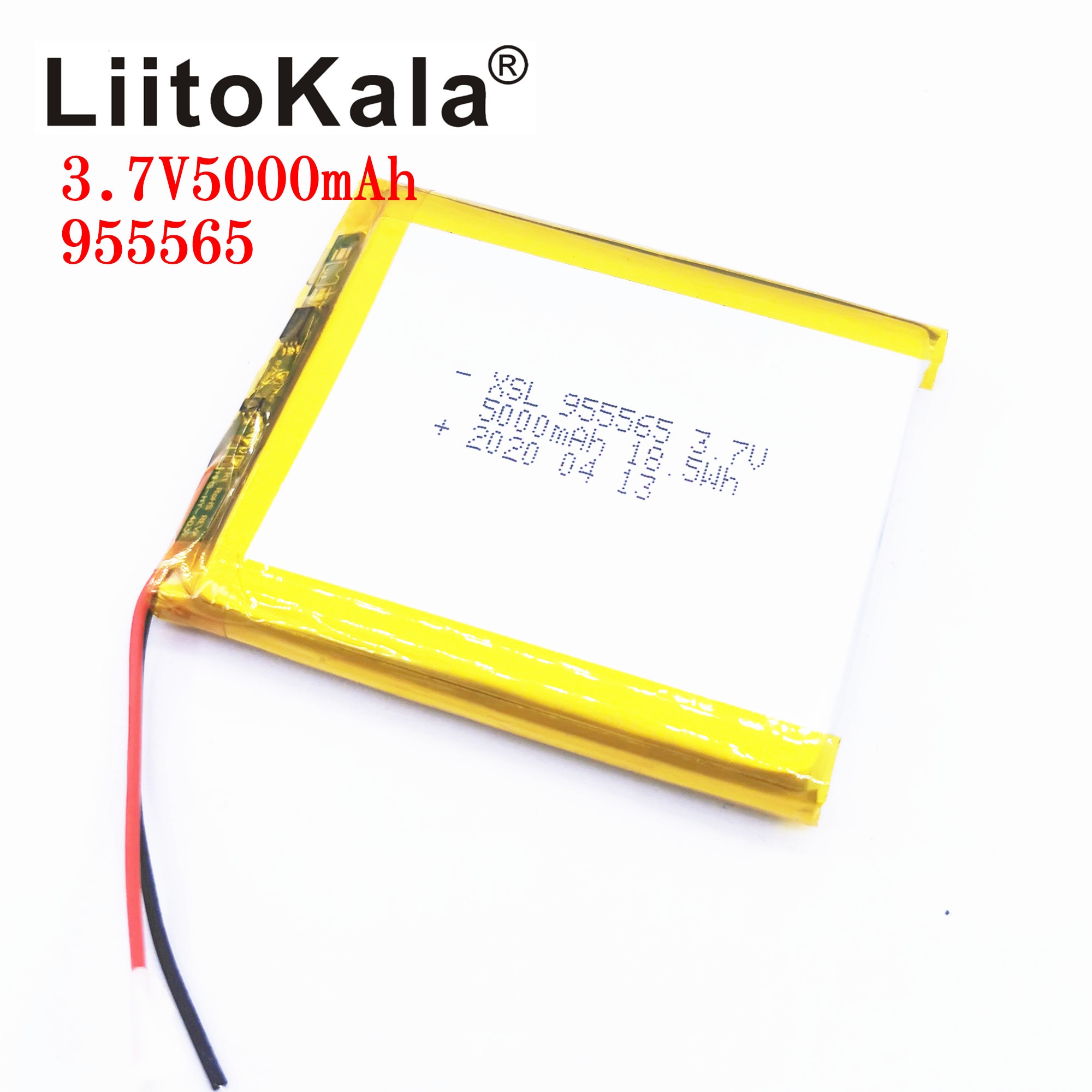 Xsl 3.7V 955565 5000 Mah Lithium Polymeer Lipo Oplaadbare Batterij Voor Psp Gps Dvd Pad E-Book Tablet Pc Laptop power Bank Video