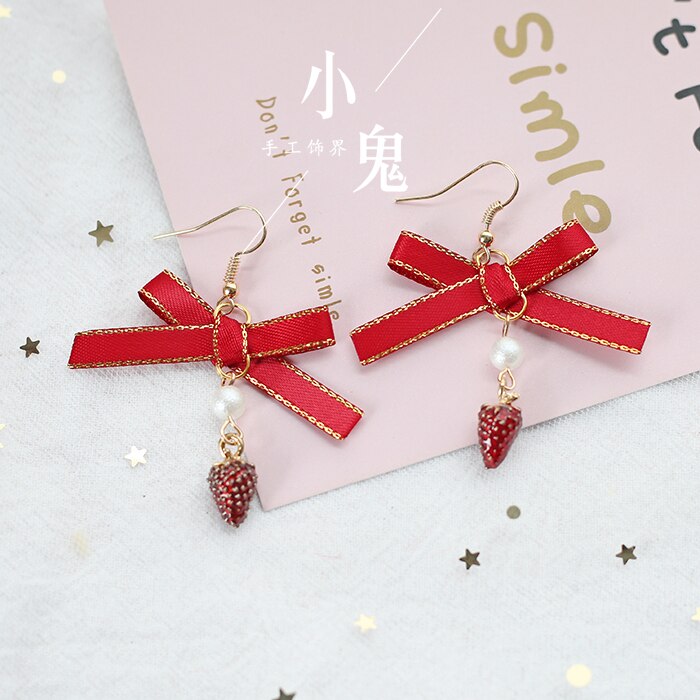 Japonais doux Lolita cheveux bande KC fraise épingle à cheveux accessoires de cheveux fraise cou chaîne clip bandeau: B ear hook