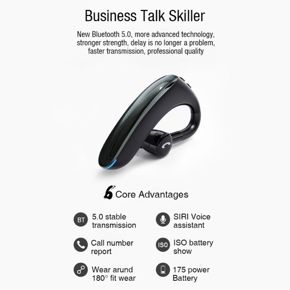 F900 tragbare bluetooth-business-headsets, 5.0 mini-auto-headsets mit sprachsteuerung (mono-funk) für mobiltelefonanrufe und sport-headsets
