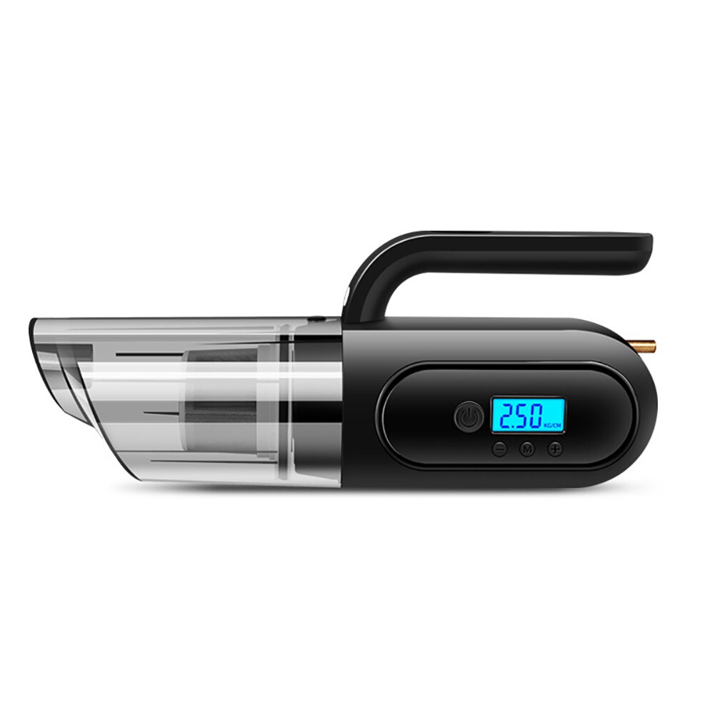 Handheld Vacuum Cleaner 4 in 1 Digital display Car Vacuum Cleaner 12V Cordless Powerful Suction Wet/Dry Vacuum for Auto Home: Black