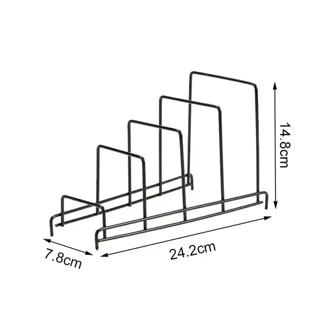 Iron Art Rack Plank Multi Layer Ruimtebesparende Organisator Snijplank Pot Deksel Platen Standhouder Opslag Voor Keuken Home Decor: Licht Groen