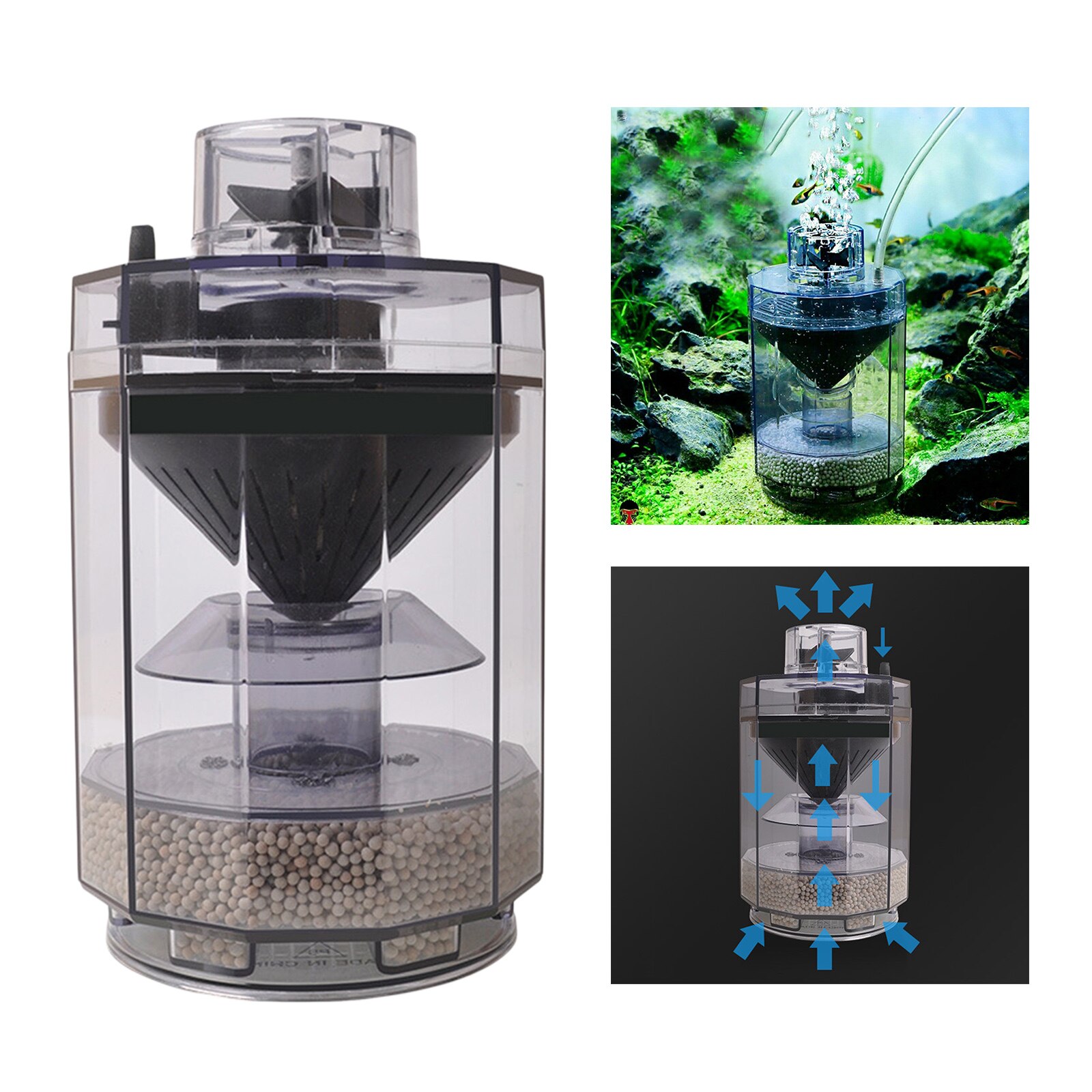 Acquario pesce cacca sgabello letame aspirazione separatore serbatoi filtro collettore pesce automatico acquatico forniture per animali domestici strumenti di pulizia