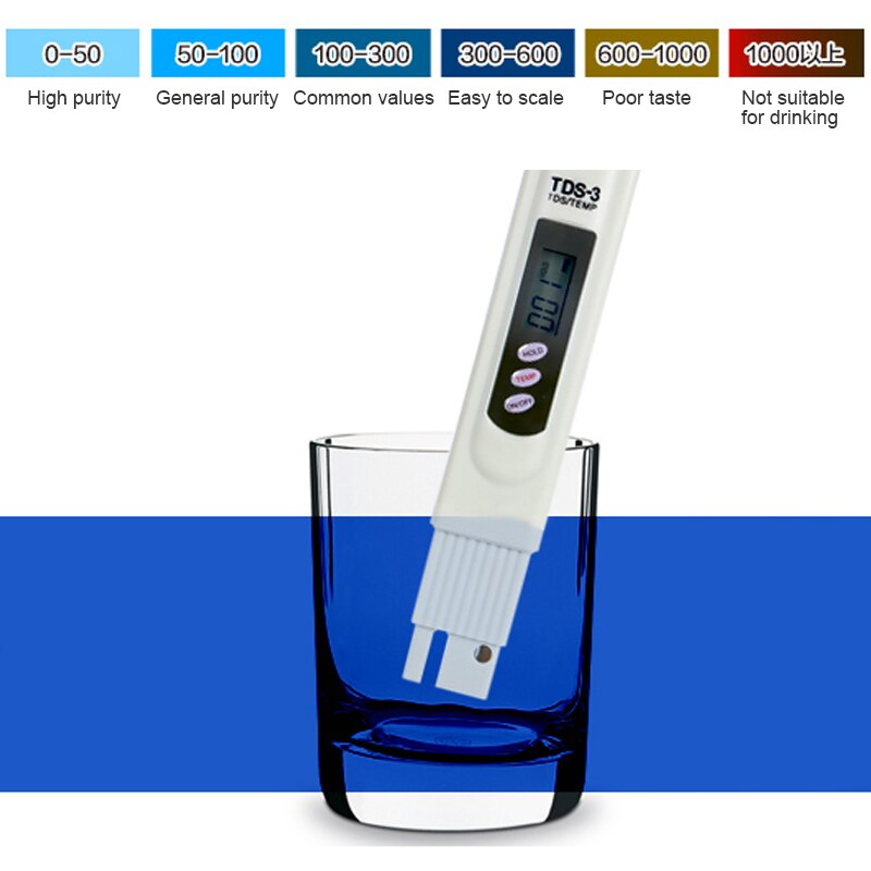 Digital Aquarium Water TDS Testing Pen Aquarium Fish Tank GH/DH Test Tool Water Hardness Meter