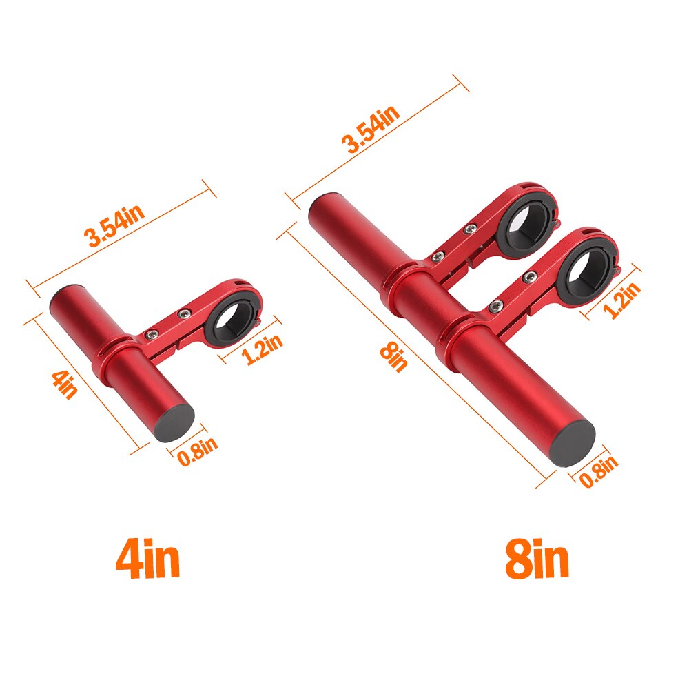 20CM Tube Bicycle Handlebar Extender Mount Mountain Bike Cycling Lamp Holder Accessorie
