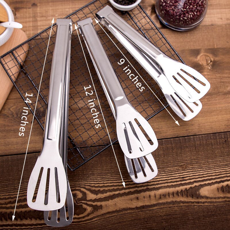 Edelstahl BBQ Zangen Für Buffet Steak Brot Dessert Gebäck Lebensmittel Clip Küche Utensilien Grill Zubehör