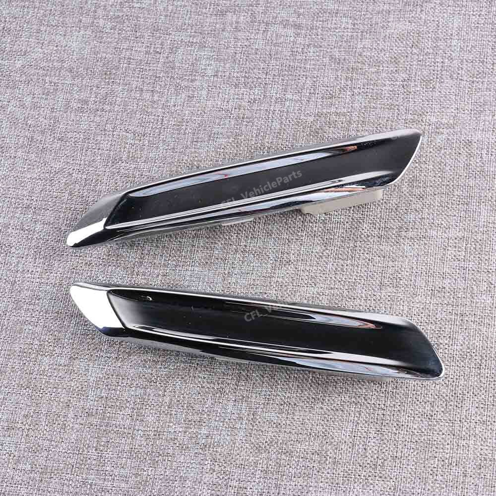 Pair Chrome Exterior Front Fender Trim Molding L+R 51137336645 51137336646 For BMW F10 LCI Sedan Only