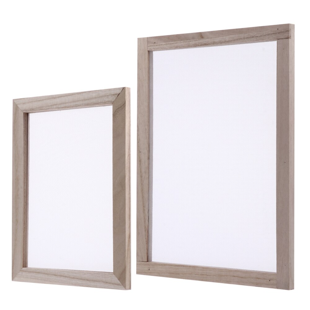 2Pcs Paper Making Frame Traditional Classic Screen Printing Frame Paper Making Mould