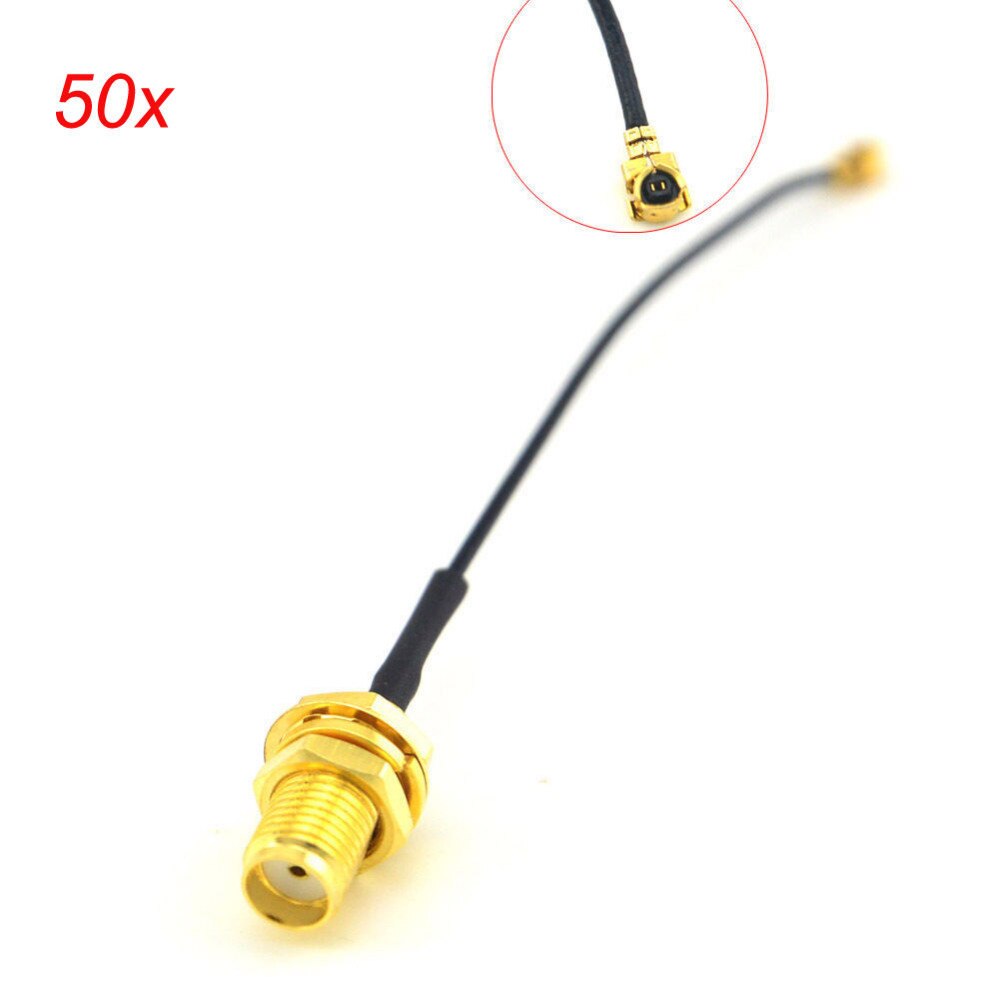 50 piece/lot 2.7'' u.FL/IPX to SMA Female 1.13 Cable Wifi Coax PCI Card Bulkhead 7cm