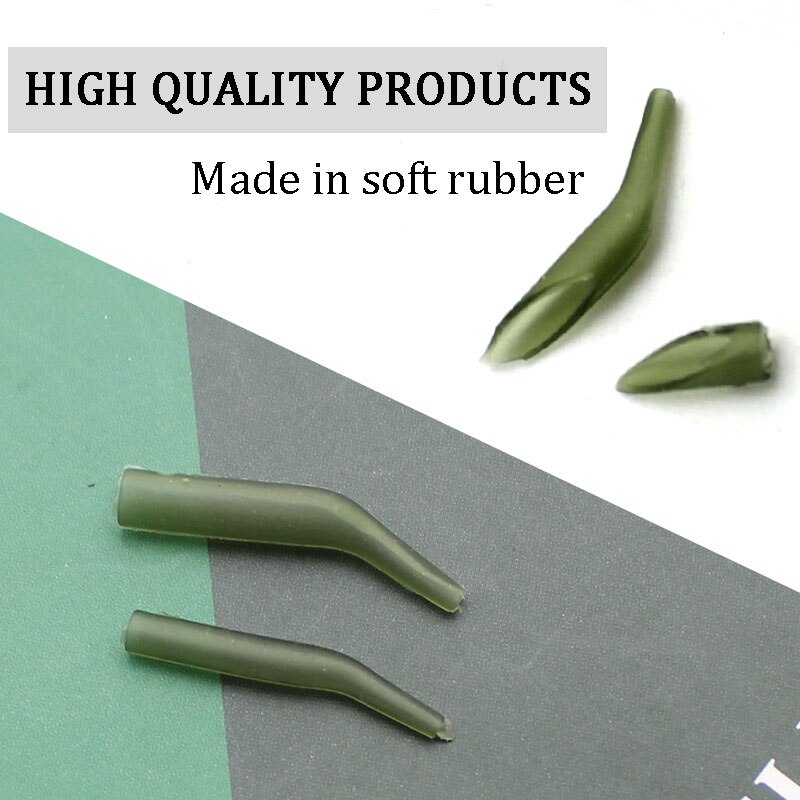 20pcs Carp Fishing Accessories Terminal Anti Tangle Sleeves For Carp Fishing Hook Line Aligner Carp Feeder Hair Rigs Fish Tackle