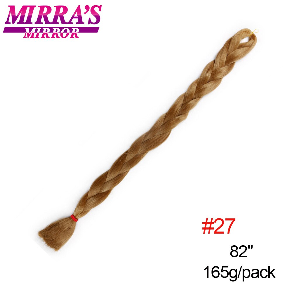Mirra's Mirror – Extensions de tresses synthétiques Jumbo, 82 pouces, tresses Afro colorées rose bleu gris noir: #27