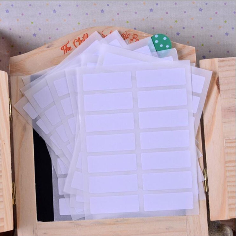 10sheets/pack White Universal adhesive label Pasteable memo pad Karteczki samoprzylepne office school supplies G298