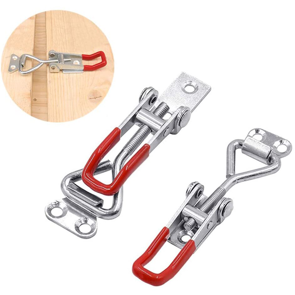 4Pack 550Lbs Adjustable Toggle Clamp GH-4002 Style Toggle Latch Hasp Clamp for Door Quick Release Pull Latch