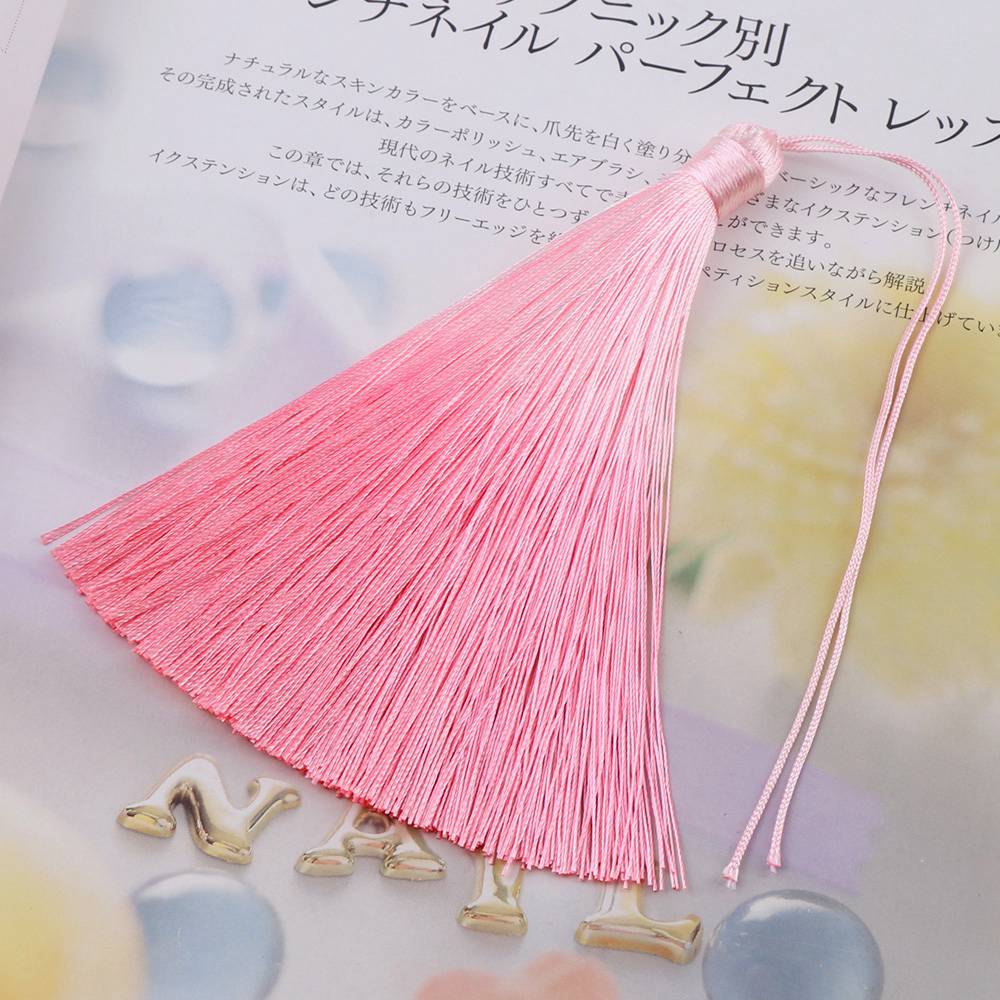Boucles d'oreilles en Polyester à franges 13cm | 2 pièces, frange pour téléphone portable, bijoux à bricoler, chaîne porte-clés auto-même, boucle d'oreille, pendentif: 3