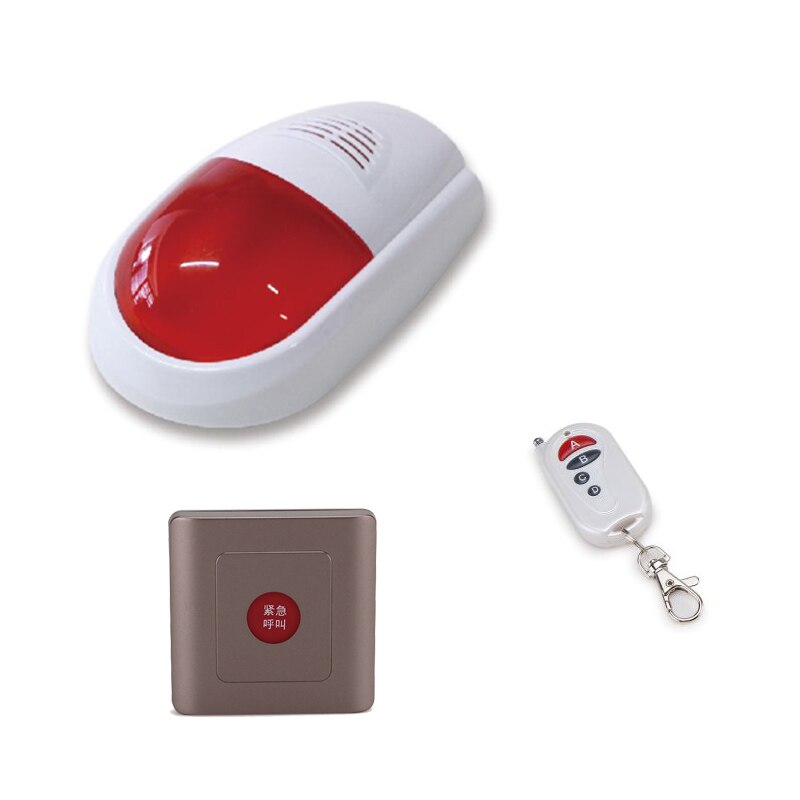 Wireless Sound Light Alarm System Waterproof Emergency Panic E6 Button Alarm Emergency Call System with Call Button Call Bell