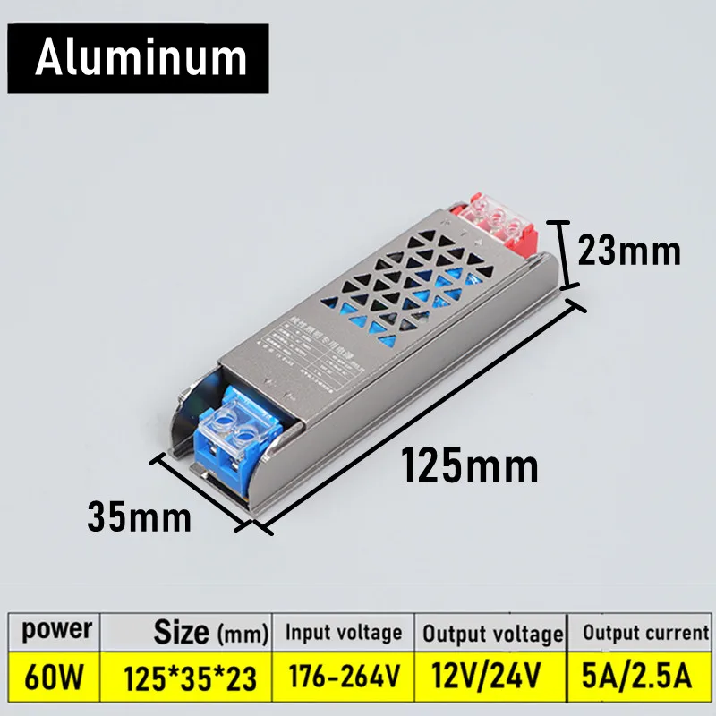 Super Thin AC DC Transformers 220V To 12V 24V Switching Power Supply 12V 24 V Volt 60W 100W 200W 300W 400W For Home lighting: Brown / 7V