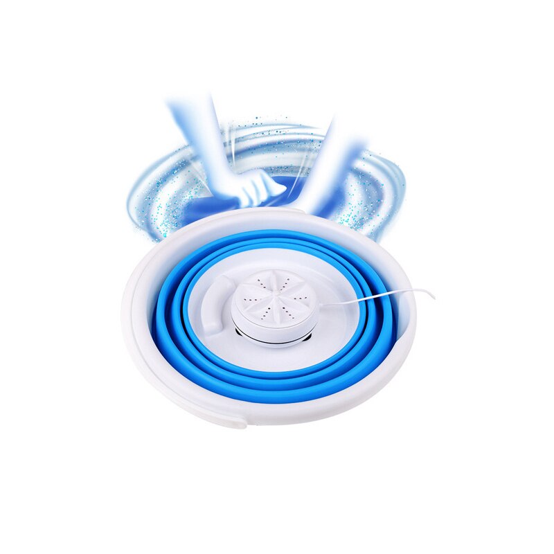 Mini Laundry Machine Plastic Folding Clothes Washing Machine USB Charging Socks And Panties Cleaning Artifact