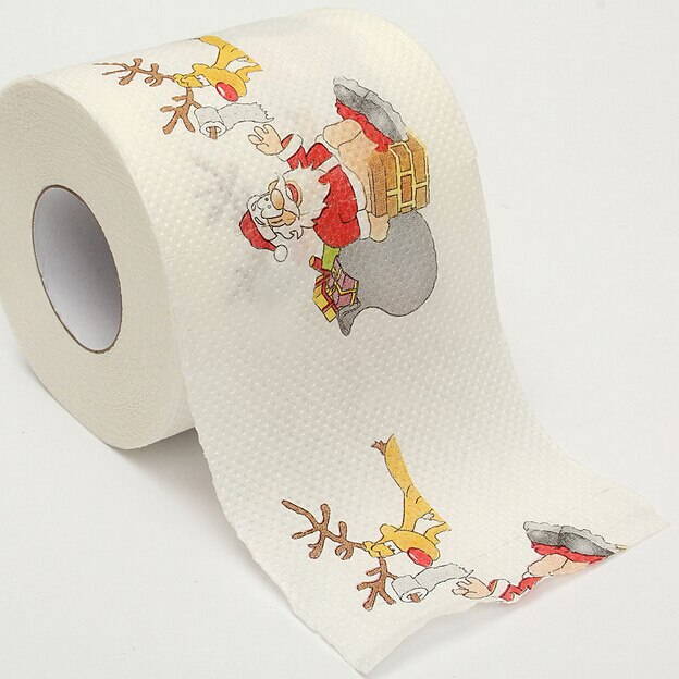 Père noël renne noël papier toilette tissu Table chambre décor à la maison: Default Title