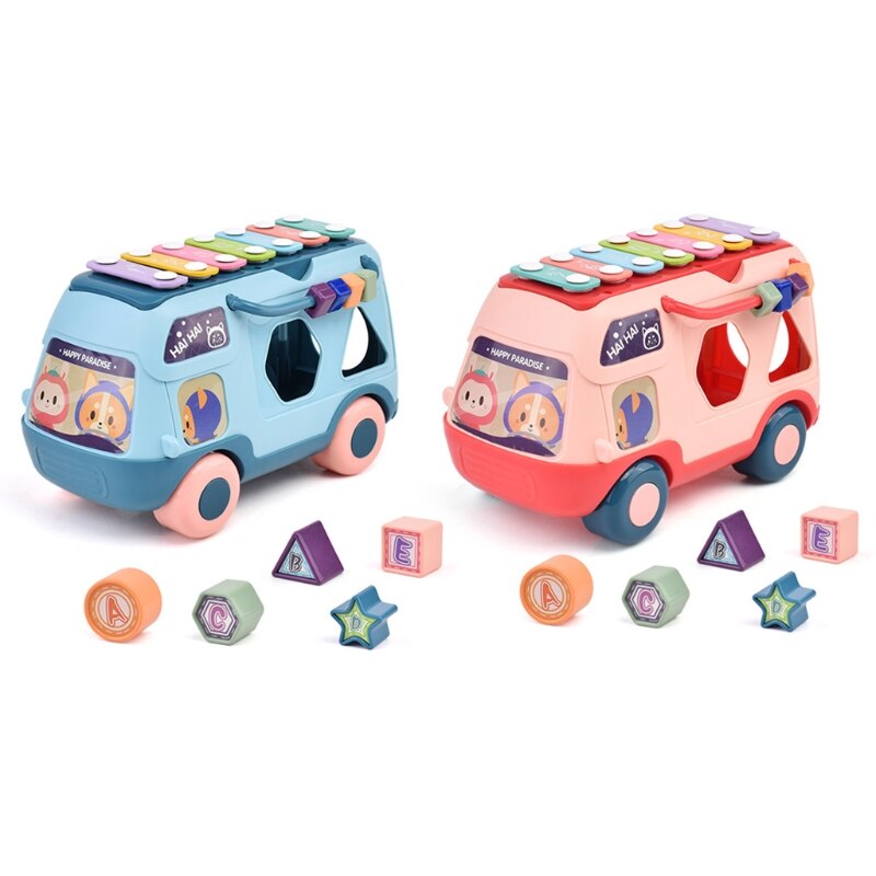 Muziekinstrument Baby Speelgoed Klop Piano Muziek Bus Vorm Sorter Kids Geluid Perceptie Vroege Onderwijs