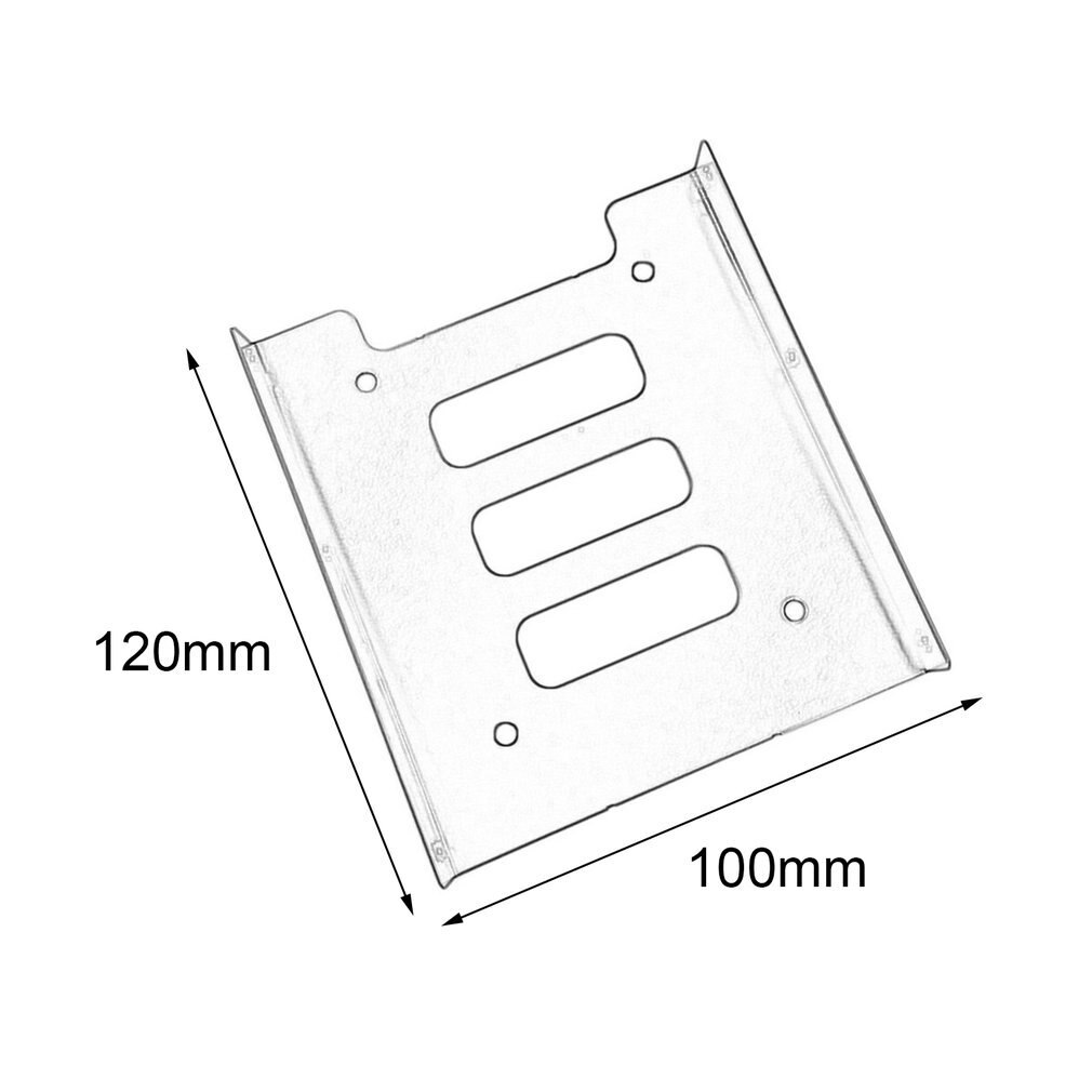 2,5 pulgadas a 3,5 pulgadas SSD HDD Metal estante adaptador Disco Duro SSD soporte de montaje para PC negro