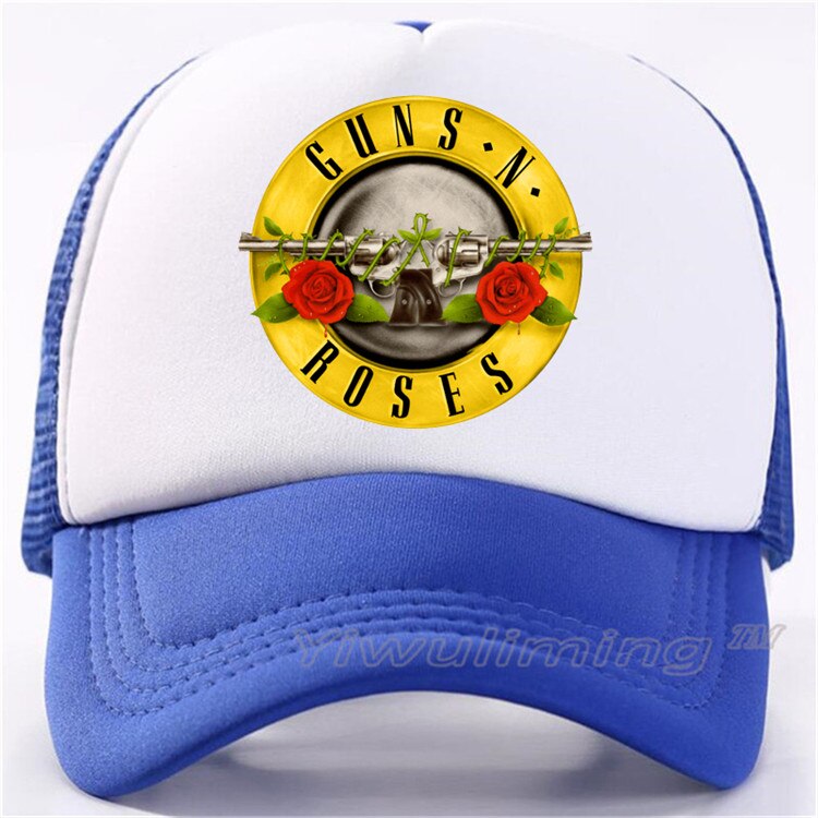 NewSummer Trucker Caps Guns and Roses Cool Summer Black Adult Cool Baseball Mesh Net Trucker Caps Hat for Men Adjustable: 4