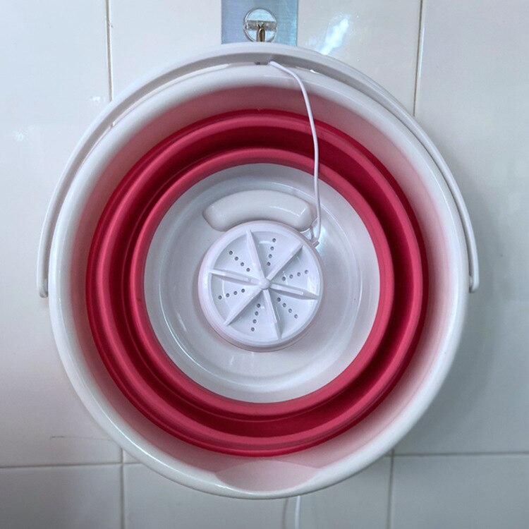 Folding Washing Machine Ultrasonic Turbine Mini Dormitory Socks Underwear Mini Washing Machine