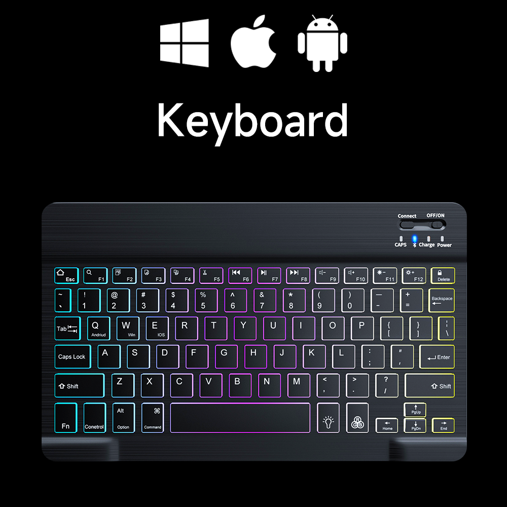 Wireless Bluetooth Keyboard and Mouse for Android iOS Windows Backlight Keyboard for Huawei Xiaomi Apple Phone Tablet Keyboard: BROWN / Pink Switch
