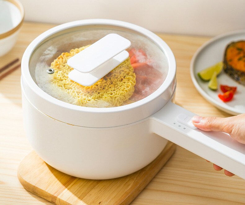 220V 1.5L 310/700w Multifunctional electric skillet pot Food grade Non-stick coating Frying pan cooker 2gears adjustment: no steamer