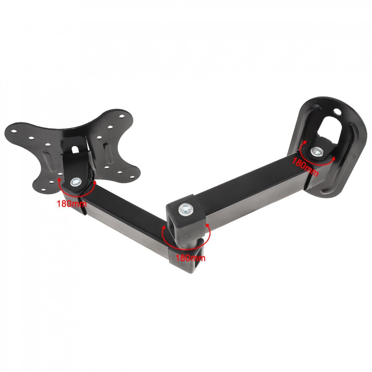 Universal 10KG Adjustable TV Wall Mount Bracket Flat Panel TV Frame Support 15 Degrees for 14-24 Inch LCD LED Monitor Flat Pan